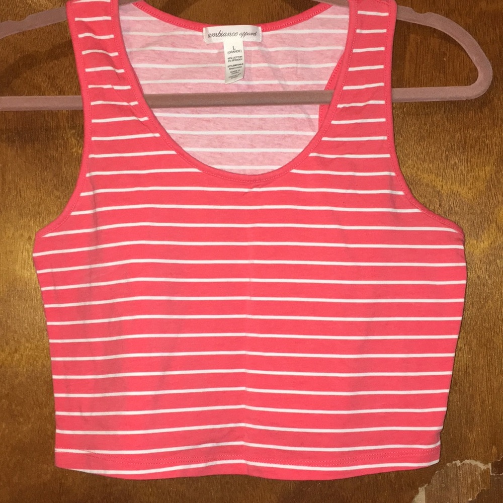 Striped cropped tank top